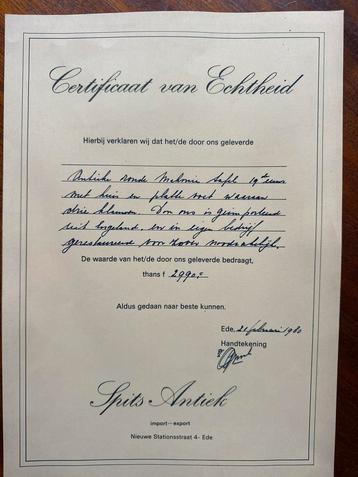 Antieke Mahonie Tafel 19e Eeuw met Certificaat beschikbaar voor biedingen