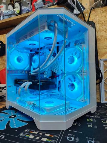 Bijna nieuw! RGB game pc 5600x RTX 3070 32gb M2 1tb AIO! beschikbaar voor biedingen