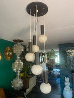 Cascade Hanglamp met 5 Bollen, Huis en Inrichting, Lampen | Hanglampen, Ophalen, Gebruikt, Glas, 75 cm of meer