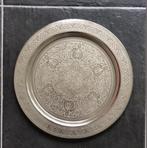 Stalen schaal 40 cm bloemmotief, Overige materialen, Schaal, Rond, Ophalen of Verzenden