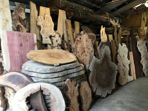Droge Boomstamplanken unieke voorraad direct leverbaar, Doe-het-zelf en Verbouw, Hout en Planken, Nieuw, Plank, Eiken, Ophalen of Verzenden
