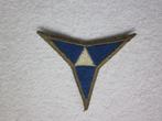 Embleem WWII US III Corps afmeting 8 x 8 cm., Ophalen of Verzenden, Landmacht, Amerika, Embleem of Badge