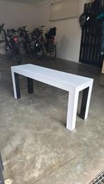 Bijzettafel Pastoe Quadro wit met zwart, Ophalen, Minder dan 55 cm, Zo goed als nieuw, Rechthoekig