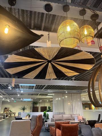 hanglamp gestreept zwart naturel beschikbaar voor biedingen