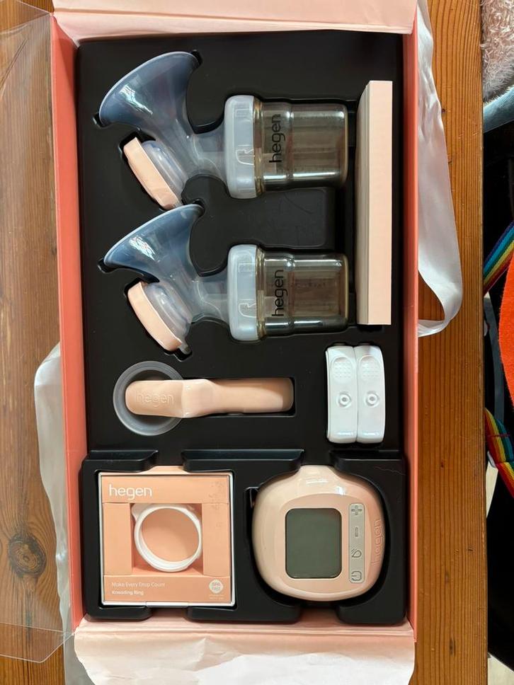 Dubbele elektrische borstkolf HEGEN, Kinderen en Baby's, Babyvoeding en Toebehoren, Zo goed als nieuw, Borstkolf, Ophalen of Verzenden