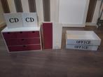 Bureau accessoires, pennenpak, cd doos. Lectuur bak, Ophalen