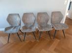 4 eetkamerstoelen grijs (groen), Ophalen, Gebruikt, Overige kleuren
