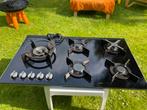 ATAG 5 pits gas op glas met wokbrander, Witgoed en Apparatuur, Fornuizen, Ophalen, Gebruikt, Inbouw, Gas