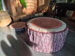 Boomschijf poef, Ophalen of Verzenden, Zo goed als nieuw, 50 tot 75 cm, 50 tot 75 cm