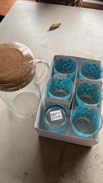 Aangeboden zes nieuwe glazen en nieuwe glazen limonade kan, Huis en Inrichting, Keuken | Servies, Glas of Glazen, Ophalen of Verzenden