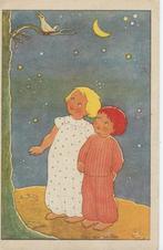 Kinderen kijken naar zingende vogel – Lies van Willes, Ophalen of Verzenden, 1940 tot 1960, Gelopen, Kinderen