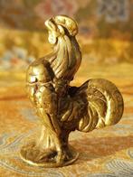 Mooi antiek koper beeldje uit Engeland van een haan 6,2 cm.