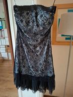 feestjurkje zwart " kant" stof, strapless., Kleding | Dames, Maat 38/40 (M), Overige typen, Zwart, Ophalen of Verzenden