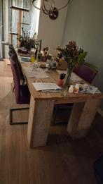 Steigerhouten eettafel 250x90, Antiek en Kunst, Ophalen