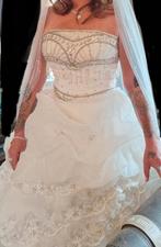 Super mooie aparte Trouwjurk (36-42)Sisi-Gipsy, Kleding | Dames, Ophalen of Verzenden, Zo goed als nieuw, Wit, Trouwjurk