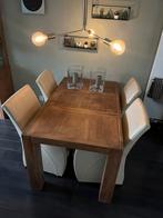 Henders & Hazel eettafel en stoelen, Ophalen, Gebruikt, 4 tot 6 stoelen