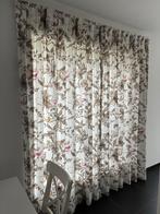 Gordijnen met bloemmotief 2 setjes, Ophalen, 100 tot 150 cm, 200 cm of meer, Wit