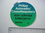 sticker Philips autoradio cassette retro auto radio, Verzamelen, Overige typen, Zo goed als nieuw, Verzenden
