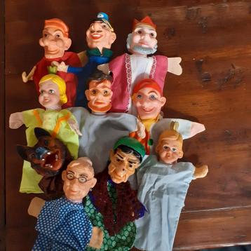 Retro handpoppen poppenkastpoppen ( D ) beschikbaar voor biedingen