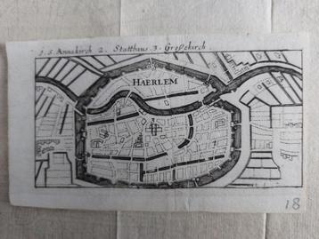 7 / Zeldzame plattegrond Haarlem Gravure uit 1691 beschikbaar voor biedingen