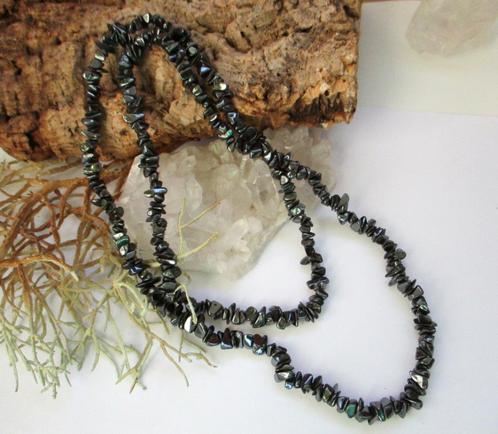 Hematiet edelsteen halsketting 122g - trommelsteentjes, Sieraden, Tassen en Uiterlijk, Kettingen, Nieuw, Steen of Mineraal, Overige kleuren