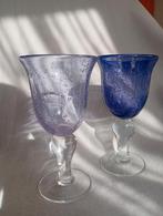 Vintage glazen, paars  kleur , met luchtbellen, Antiek en Kunst, Antiek | Glas en Kristal, Ophalen of Verzenden