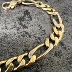 18k gouden armband massief 26,8 gram figaro, Sieraden, Tassen en Uiterlijk, Armbanden, Ophalen of Verzenden, Nieuw, Goud