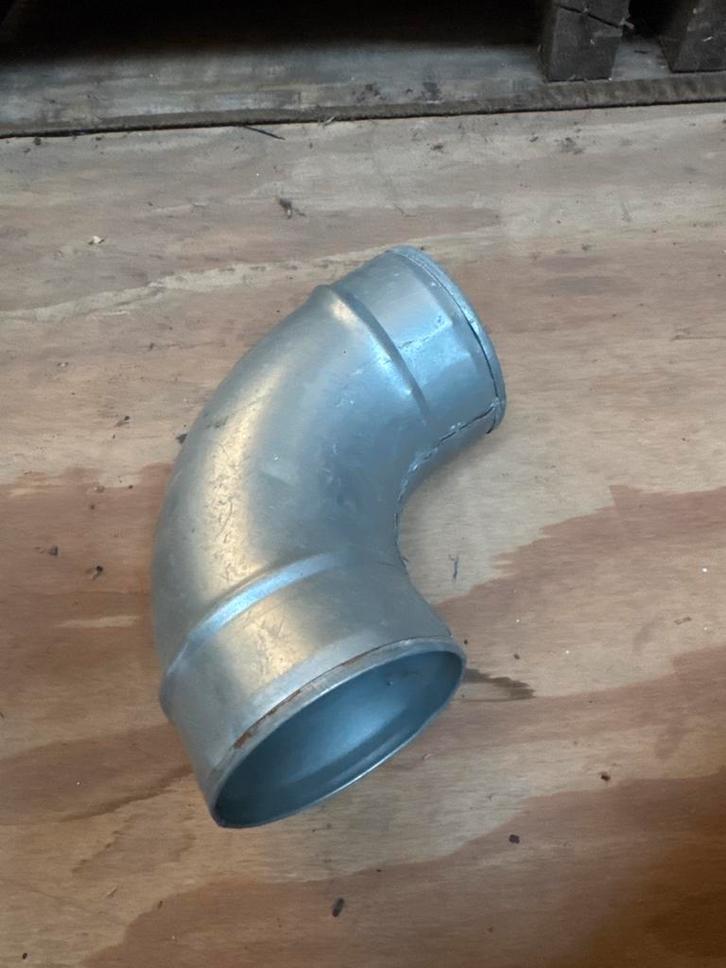 Spiraliet Bocht 90 - 100mm, Verzinkt Staal per stuk 7,50, Doe-het-zelf en Verbouw, Buizen en Afvoer, Nieuw, Bochten, Overige materialen