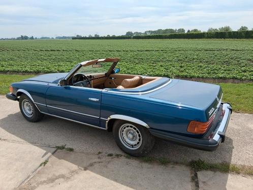 Mercedes 350 SL W107, Auto's, Oldtimers, Particulier, Benzine, Blauw, Beige, Leder, Ophalen