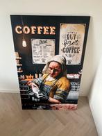 Canvas Melkmeisje als Barista - Vermeer Stijl, Oude Meesters, Huis en Inrichting, Ophalen, 75 tot 100 cm, 75 cm of meer, Print