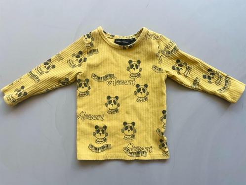 Mini Rodini t-shirt met Mozart Panda print - geel Maat 92/98, Kinderen en Baby's, Kinderkleding | Maat 92, Zo goed als nieuw, Jongen of Meisje