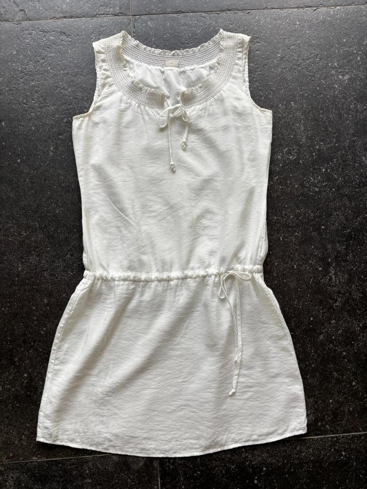 Witte zomerjurk Esprit, Kleding | Dames, Jurken, Zo goed als nieuw, Maat 38/40 (M), Wit, Boven de knie, Ophalen of Verzenden