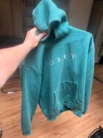 Obey Hoodie (L), licht-turquoise, Ophalen of Verzenden, Zo goed als nieuw, Blauw