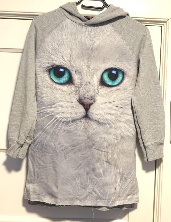 Coolcat tuniek/lange trui/sweater - grijs maat 134, Kinderen en Baby's, Kinderkleding | Maat 134, Zo goed als nieuw, Jongen of Meisje