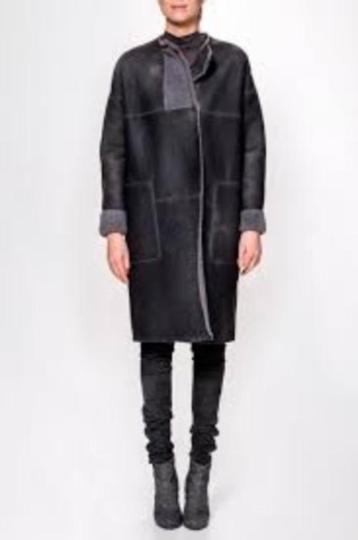 humanoid antraciet shearling lammy coat jas | s beschikbaar voor biedingen