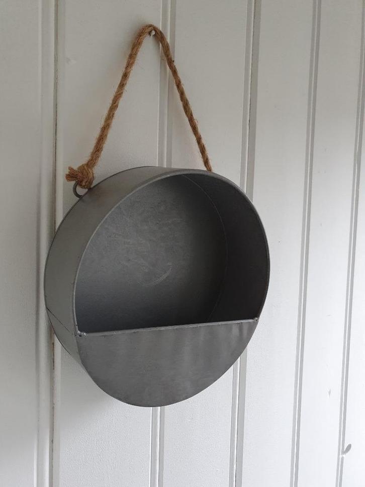 Plantenbak wand zink 20 cm, Tuin en Terras, Bloembakken en Plantenbakken, Nieuw, Metaal, Binnen, Balkon, Tuin, Minder dan 30 cm