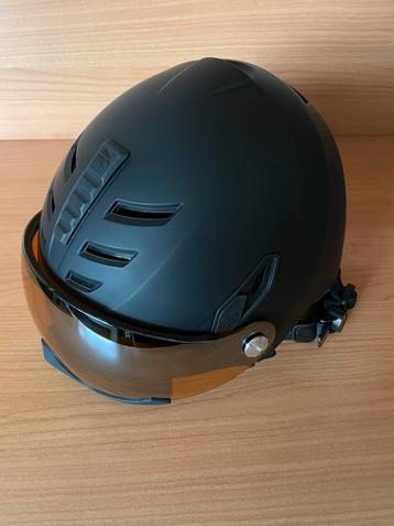 Pro skihelm incl bril S-M zwart beschikbaar voor biedingen