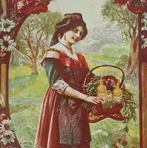 Franse metalen reclamekaart Huile d'Olive de Provence, Verzamelen, Ophalen of Verzenden, Zo goed als nieuw, Reclamebord