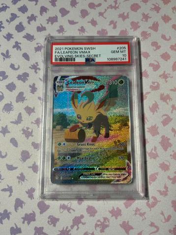 PSA 10 LEAFEON ALT ART 205 EVOLVING SKIES beschikbaar voor biedingen
