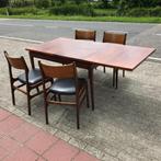 Set 4 stoelen tafel Pastoe Webe AWA Teeffelen vintage teak, Huis en Inrichting, Stoelen, Ophalen, Gebruikt, Bruin, Nvt