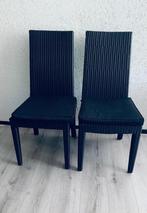 2 eethoekstoelen, Huis en Inrichting, Stoelen, Ophalen, Gebruikt, Zwart, Twee