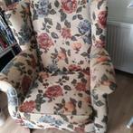 Prachtige Engelse fauteuil met bijbehorende kussen, Huis en Inrichting, Fauteuils, Ophalen, Gebruikt, Stof