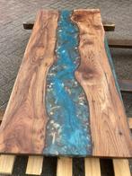 Epoxy tafel hout Tafelblad boomstamtafel met rivier, Ophalen, Rivier tafel, Nieuw, 75 cm of meer