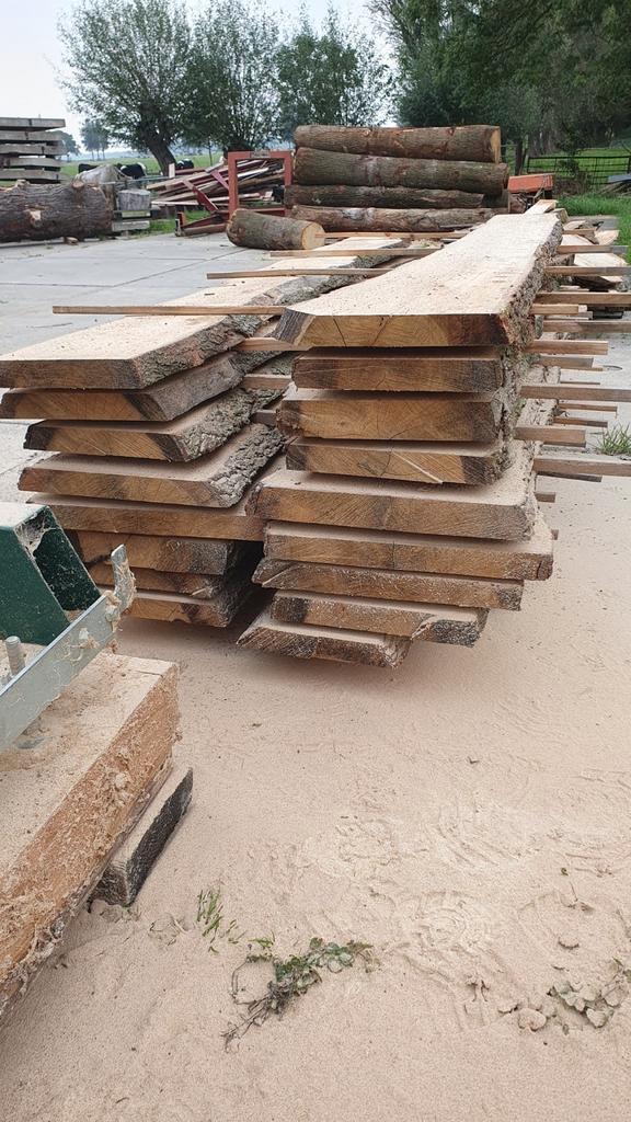 Schaaldelen boomstam planken wandplank vensterbank eiken, Doe-het-zelf en Verbouw, Isolatie en Afdichting, Zo goed als nieuw, Hardschuim (Pir)