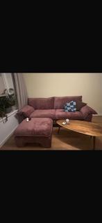 Nous Woodstock 3-zitsbank + hocker, Ophalen, 125 cm of meer, Zo goed als nieuw, Stof