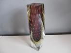 Gefacetteerde Sommerso vaas, Murano glas – Flavio Poli Italy, Ophalen of Verzenden