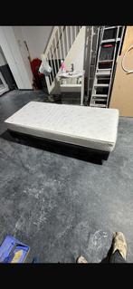 Eenpersoonsboxspring boxspring zonder hoofdbord bed, Ophalen of Verzenden, Zo goed als nieuw, Tweepersoons