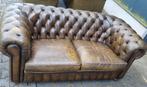 Chesterfield muylaert bank groen bruin + GRATIS BEZORGING, Gebruikt, Chesterfield, Ophalen of Verzenden, Rechte bank