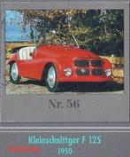 Vp36 verzamelplaatje 56 kleinschnittger f125 ---- 1950   -, Verzamelen, Ophalen of Verzenden, Zo goed als nieuw, Auto's