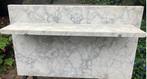 Vintage marmeren wasbak achterwand met planchette, Ophalen, Gebruikt, 50 tot 100 cm, Minder dan 100 cm
